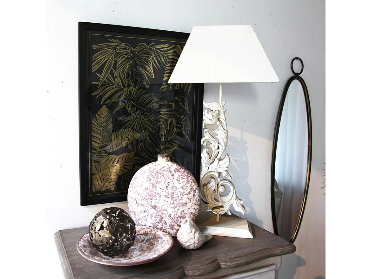 Lampe arabesque Bois Blanc - Basique Interior's