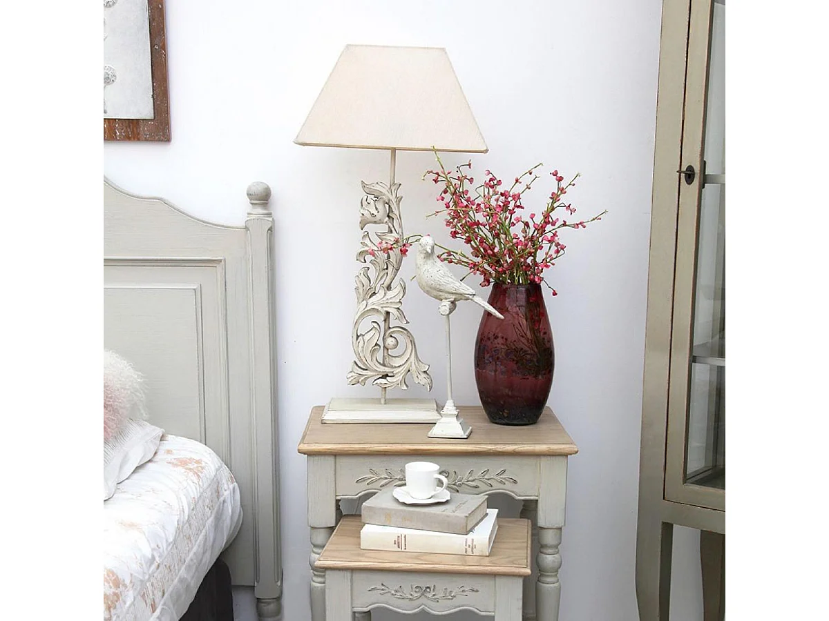 Lampe arabesque Bois Blanc - Basique Interior's
