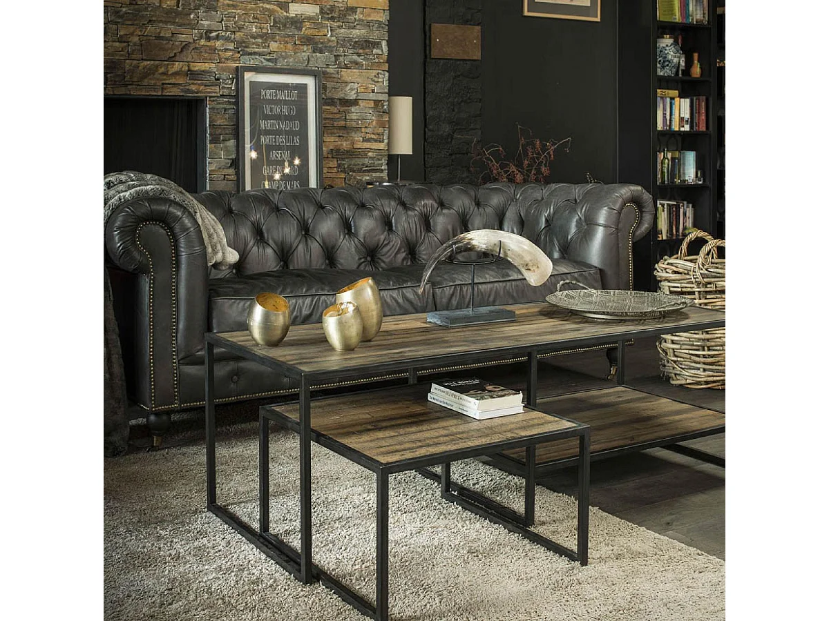 Tables basses gigognes Bois Marron - Manufacture Interior's