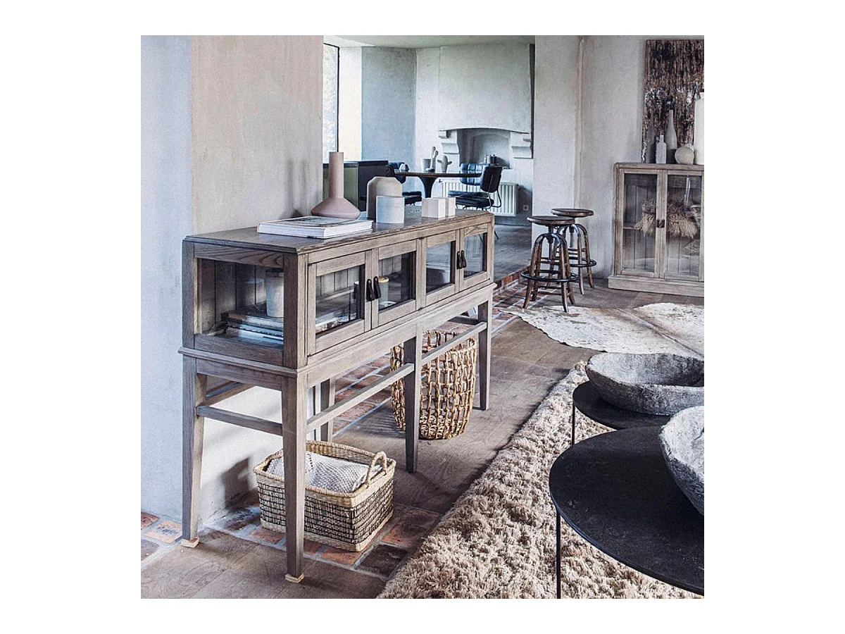 Lot de 2 tables basses gigognes rondes Pierre Bronze - Minéral Interior's