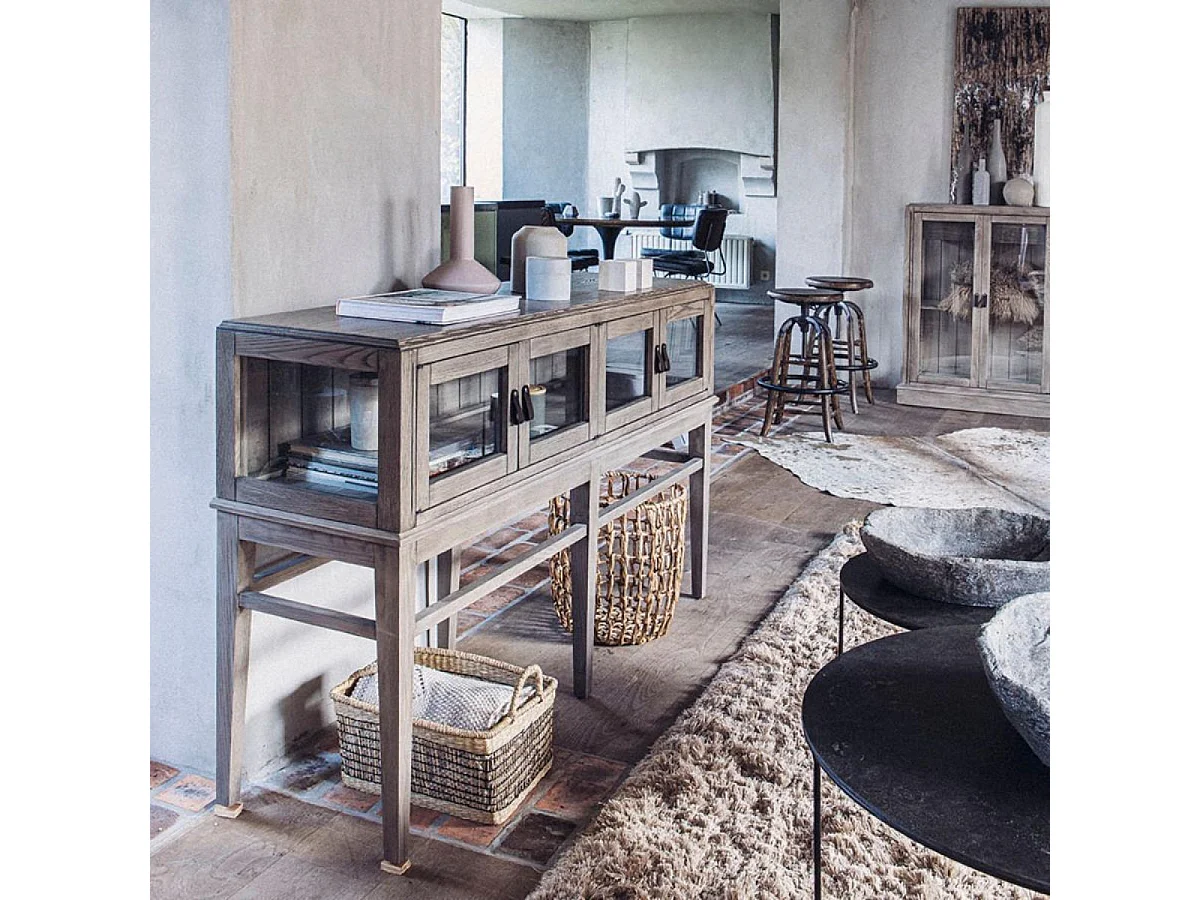 Lot de 2 tables basses gigognes rondes Pierre Bronze - Minéral Interior's