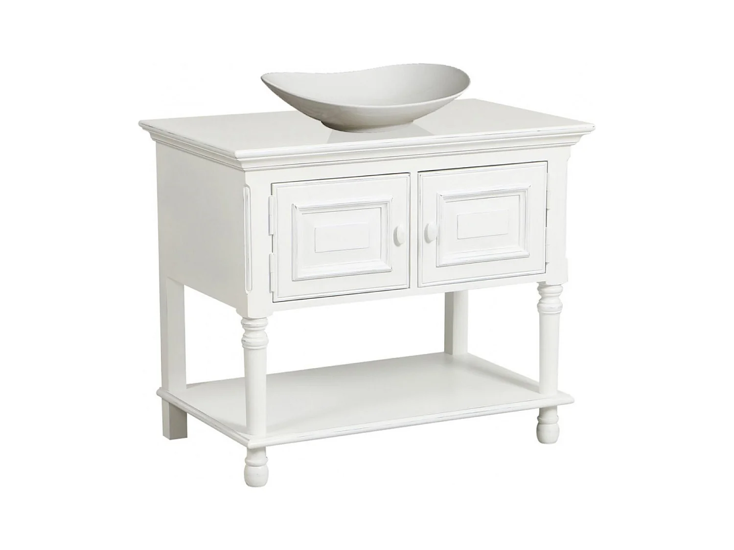 Meuble de salle de bain Bois Blanc - Harmonie Interior's