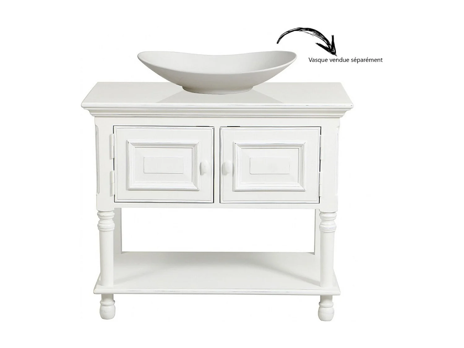 Meuble de salle de bain Bois Blanc - Harmonie Interior's