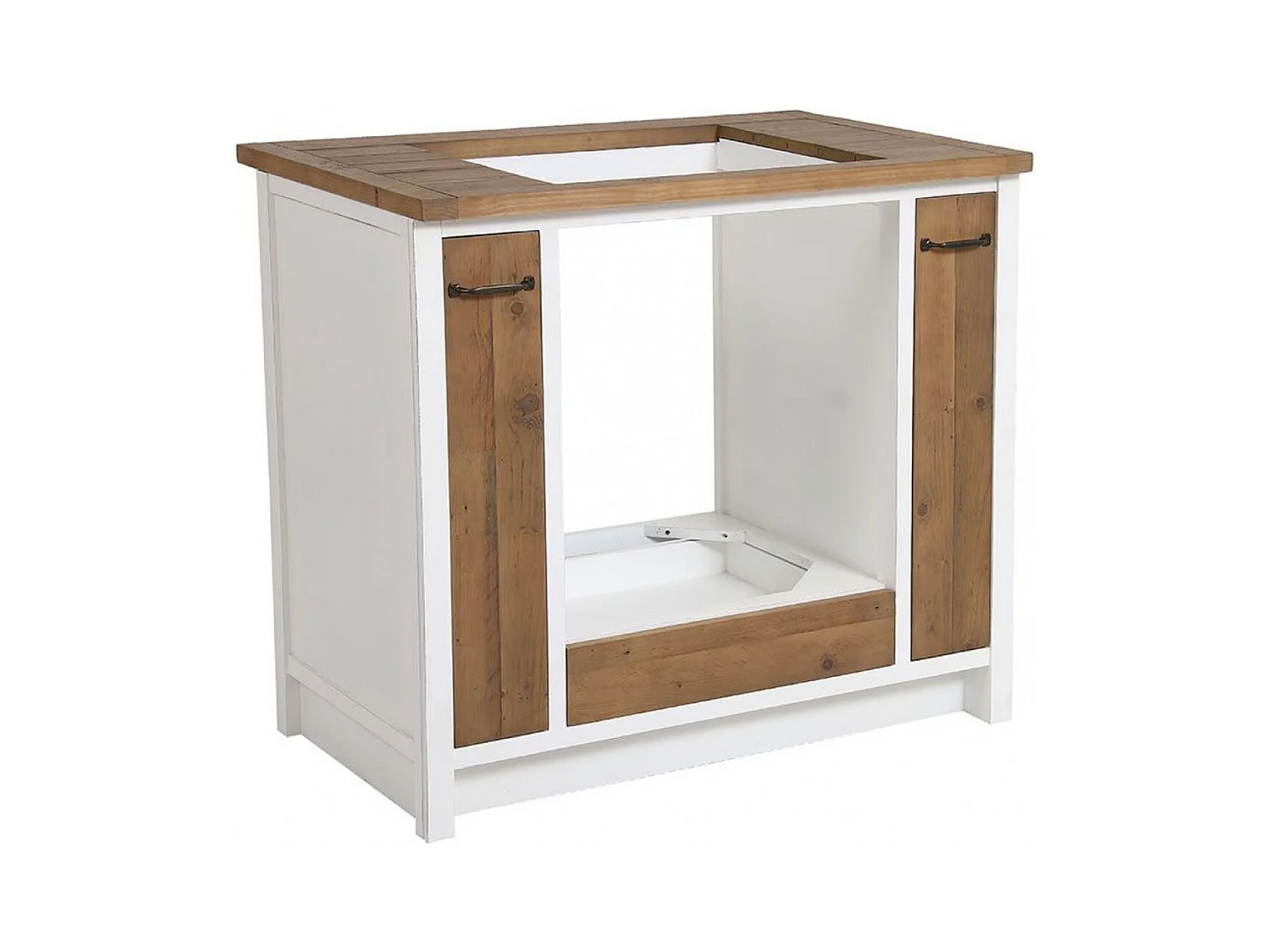 Meuble pour four et plaque Bois Blanc - Rivages Interior's