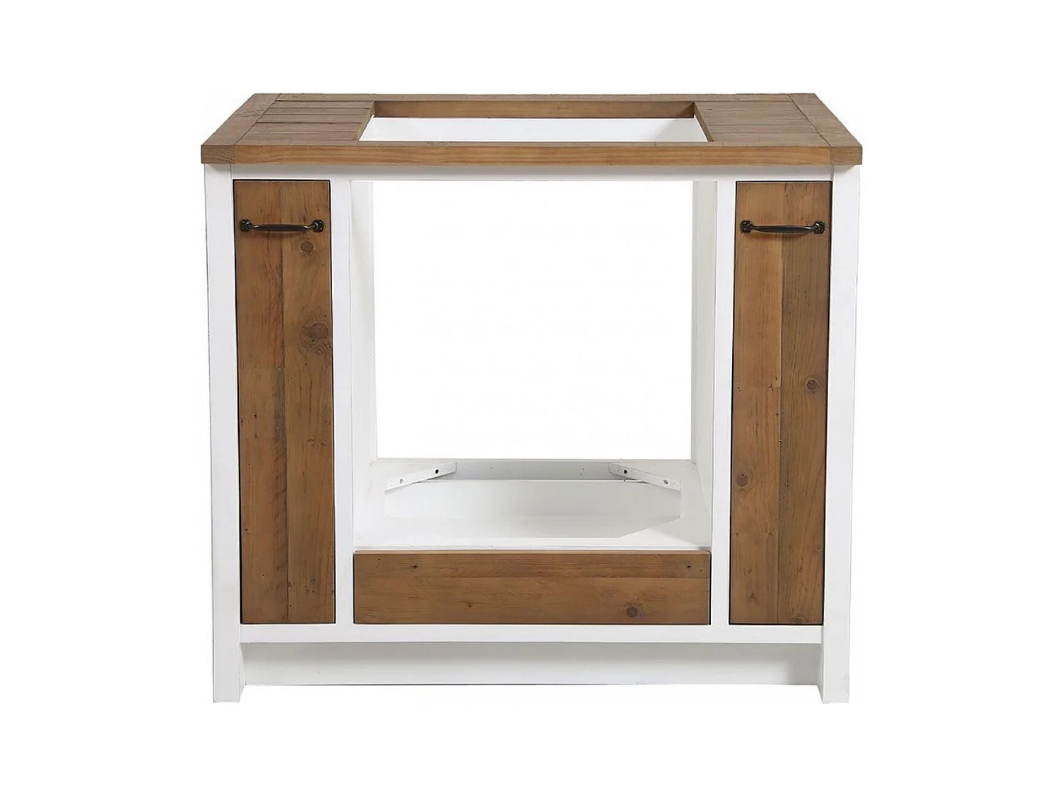 Meuble pour four et plaque Bois Blanc - Rivages Interior's