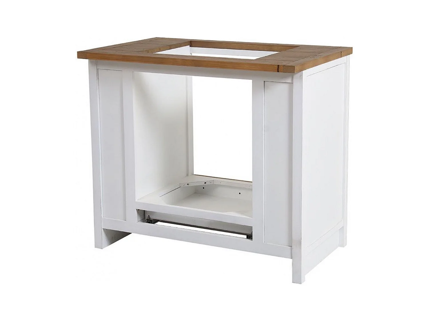 Meuble pour four et plaque Bois Blanc - Rivages Interior's