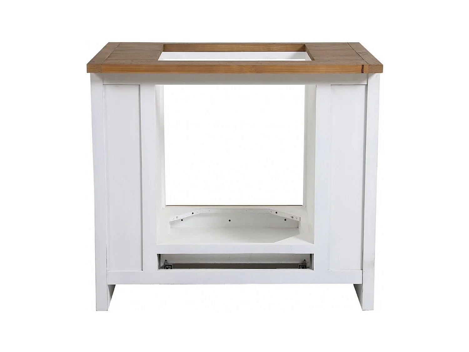 Meuble pour four et plaque Bois Blanc - Rivages Interior's