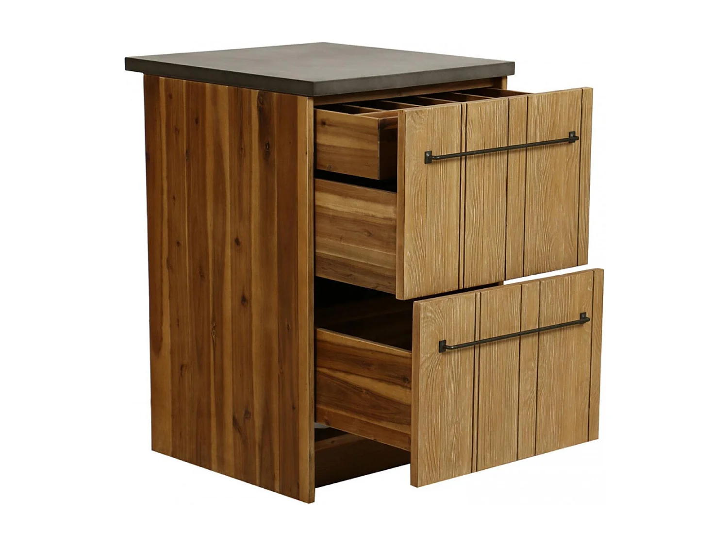 Meuble bas 3 tiroirs Bois Marron - Jersey Interior's