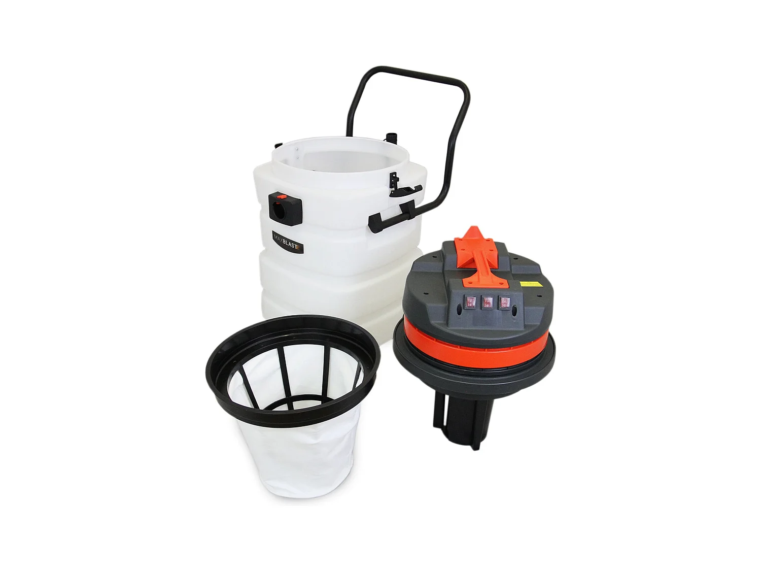 MAXBLAST Lot de Perche d'Aspiration pour Gouttière 7,2 m & Aspirateur Industriel 90 L