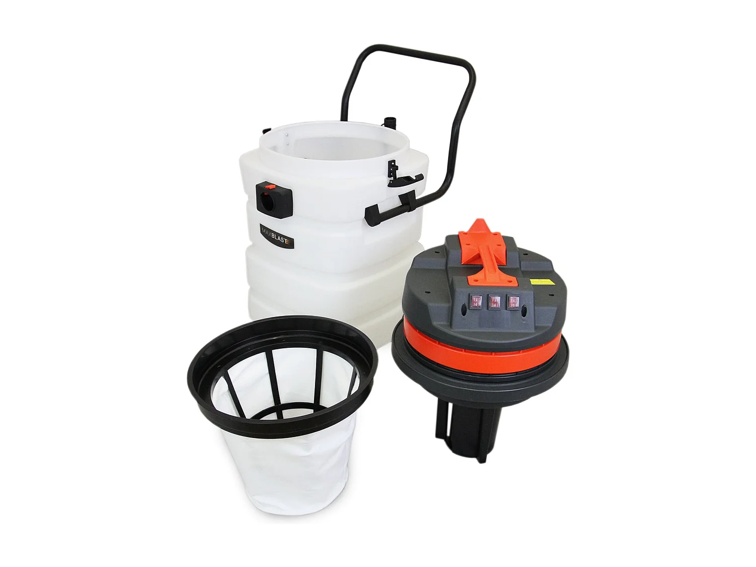 MAXBLAST Lot de Perche d'Aspiration pour Gouttière 7,2 m & Aspirateur Industriel 90 L