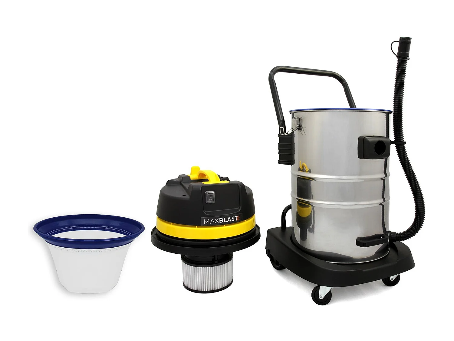 Kit Pulizia Grondaie con Tubi Estensibili + Aspiratore Industriale 50L