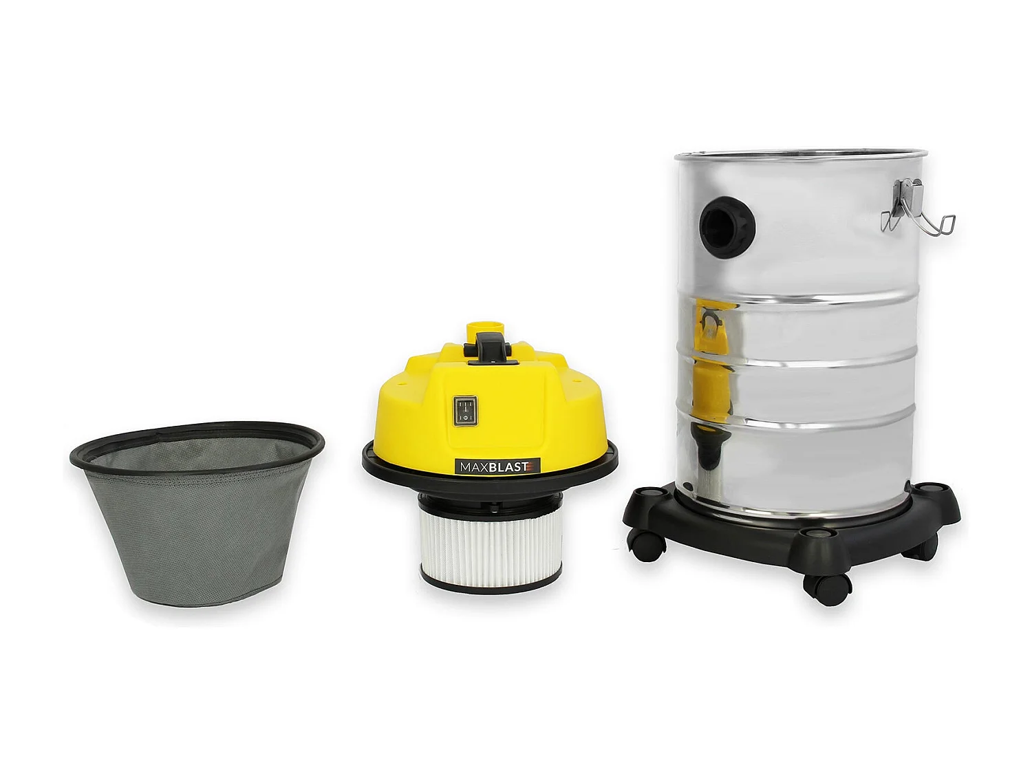 MAXBLAST Lot de Perche d'Aspiration pour Gouttière 7,2 m & Aspirateur Industriel 30 L