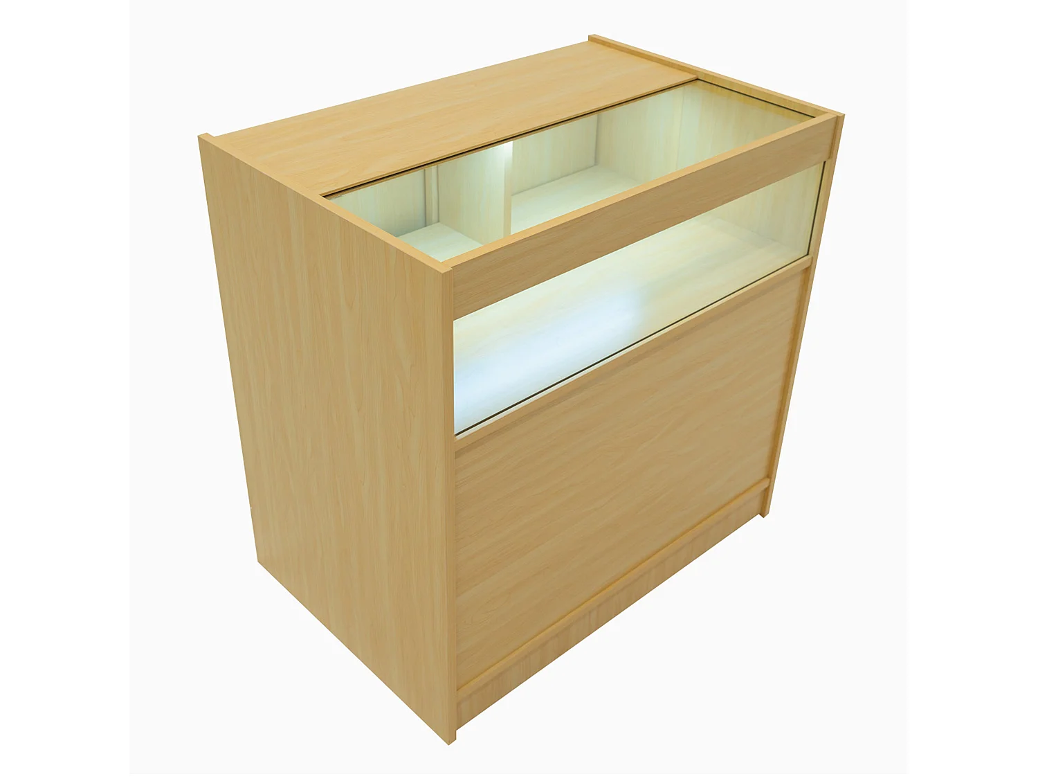 Esdoorn Winkel Toonbank Set Harmonia LED B900 C900 LM60 Afsluitbaar Vitrinekast