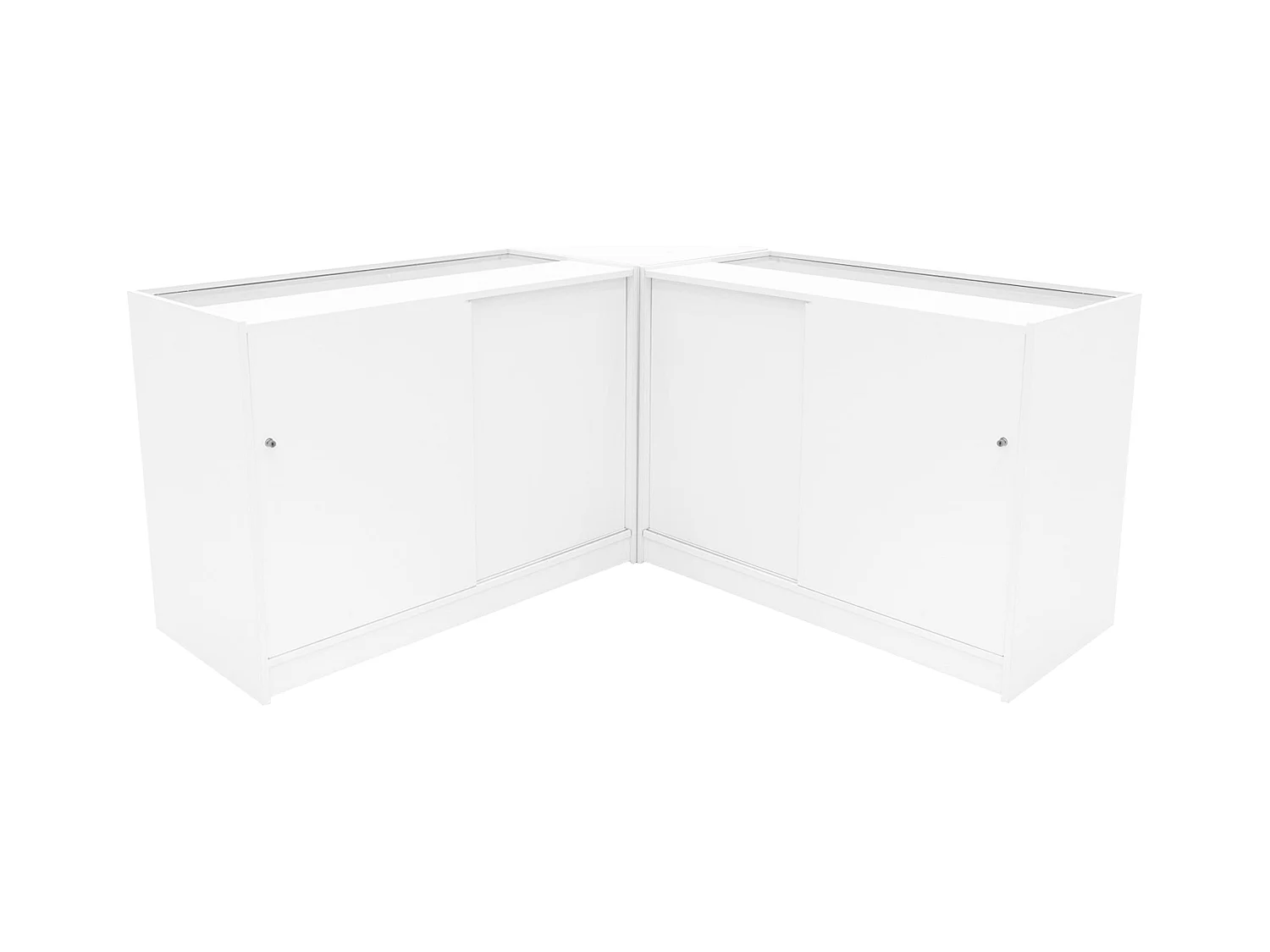 Set Mostradores Comerciales con Luz LED "DEMETER"  LM60 + K1200 + B1200 – Blanco