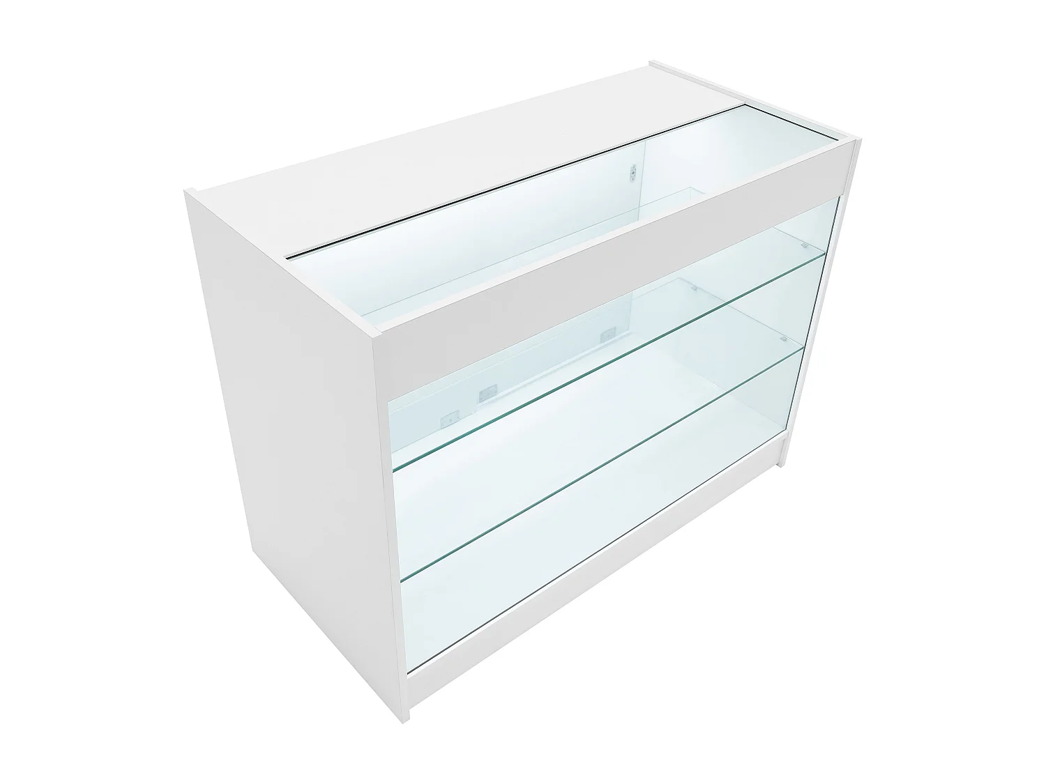 Set Mostradores Comerciales con Luz LED "DEMETER"  LM60 + K1200 + B1200 – Blanco