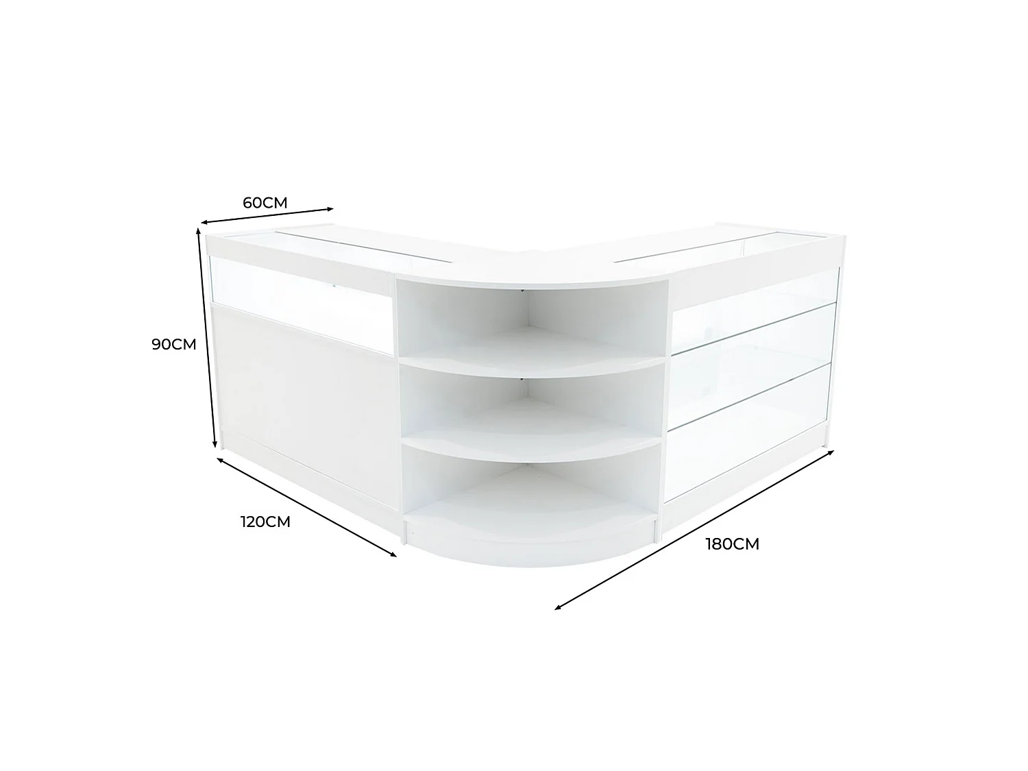 Sada LED pultov Demeter pre predajne K1200, B1200 a LM60 - biela
