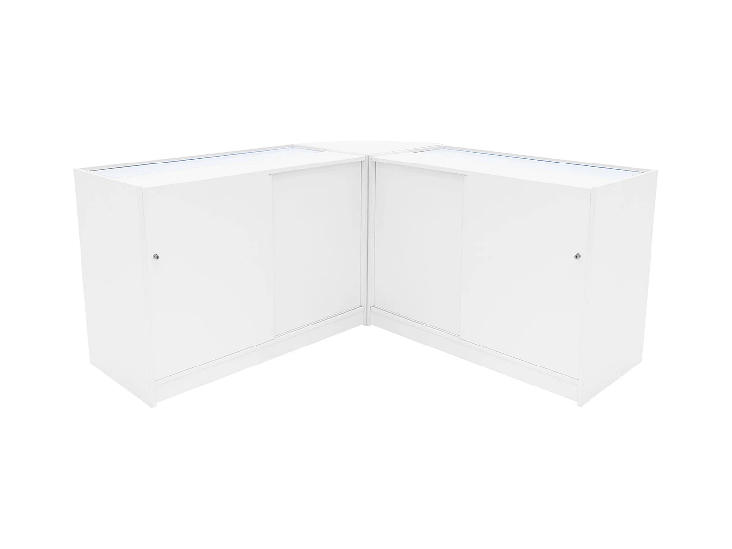 Set Mostradores Comerciales con Luz LED "HARMONIA" LM60 + B1200 + C1200 – Negro