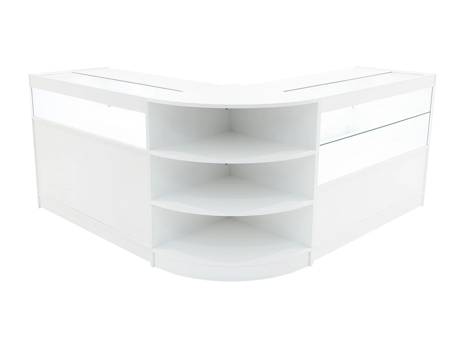 Set Mostradores Comerciales con Luz LED "HARMONIA" LM60 + B1200 + C1200 – Negro