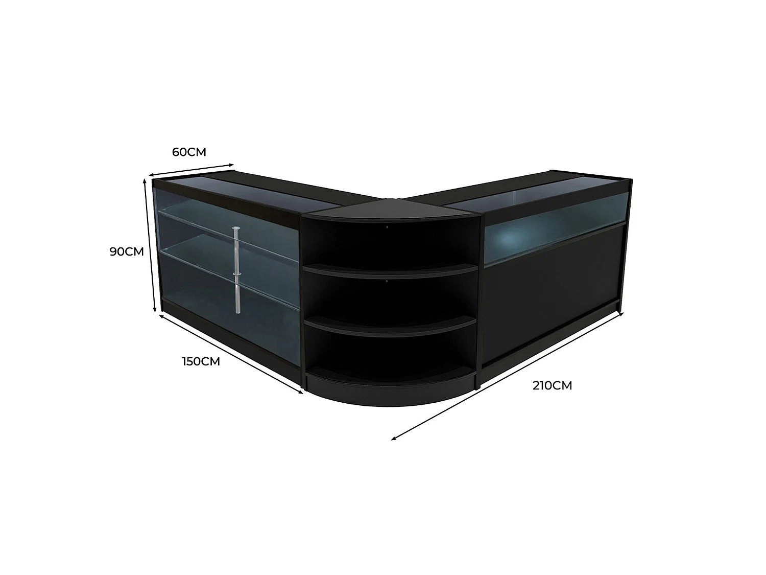 Sada LED pultov Demeter pre predajne K1500, B1500 a LM60 - čierna