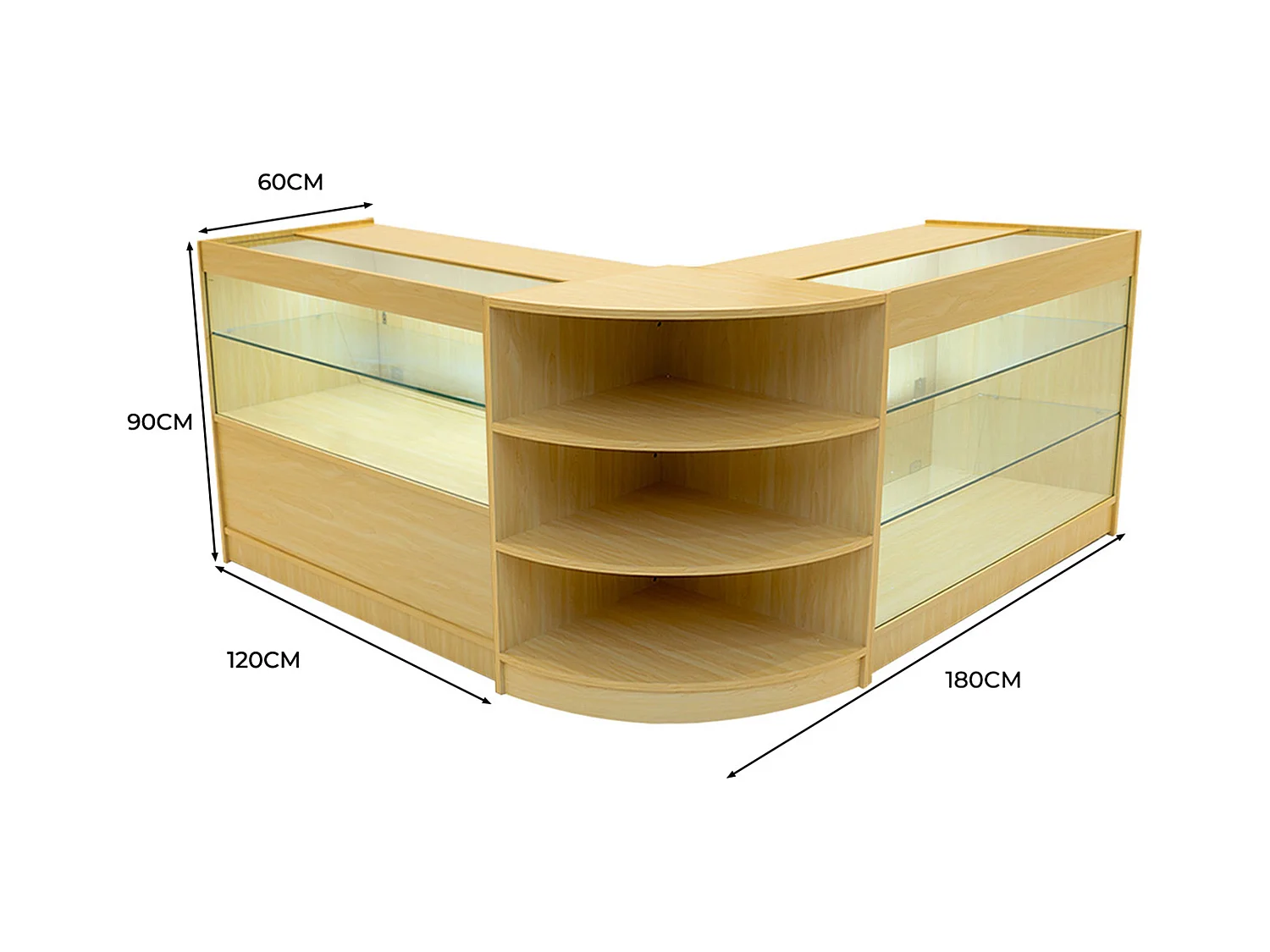 Set Banconi Negozio Calliope LED K1200, C1200 & LM60 – Acero