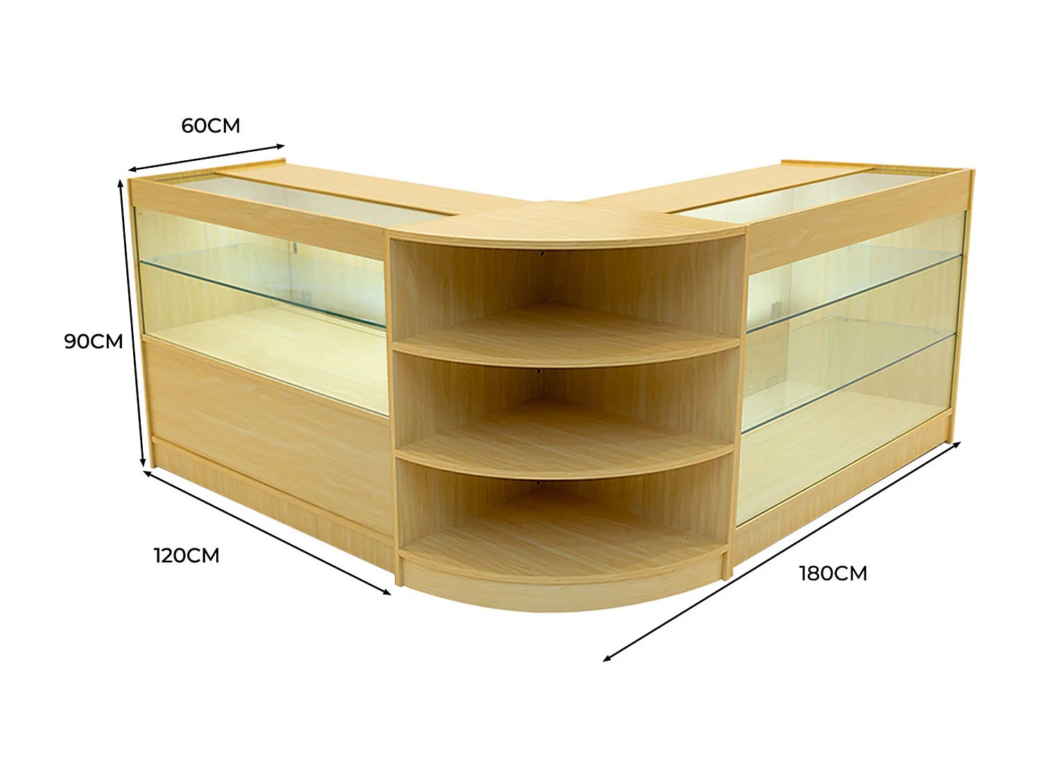 Zestaw oświetlenia sklepowego LED Calliope K1200, C1200 i LM60 – klon