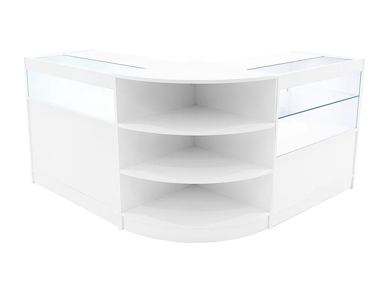 Set Mostradores Comerciales con Luz LED "HARMONIA" LM60 + B900 + C900 – Blanco