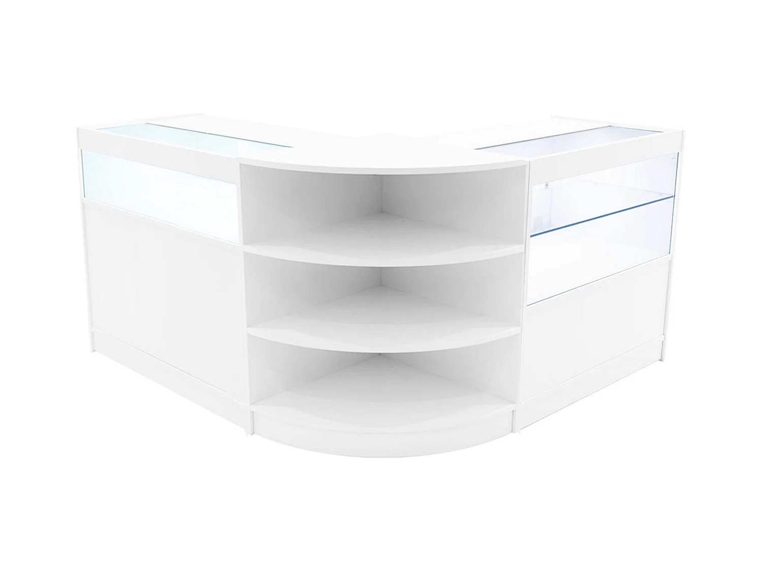 Set Mostradores Comerciales con Luz LED "HARMONIA" LM60 + B900 + C900 – Blanco