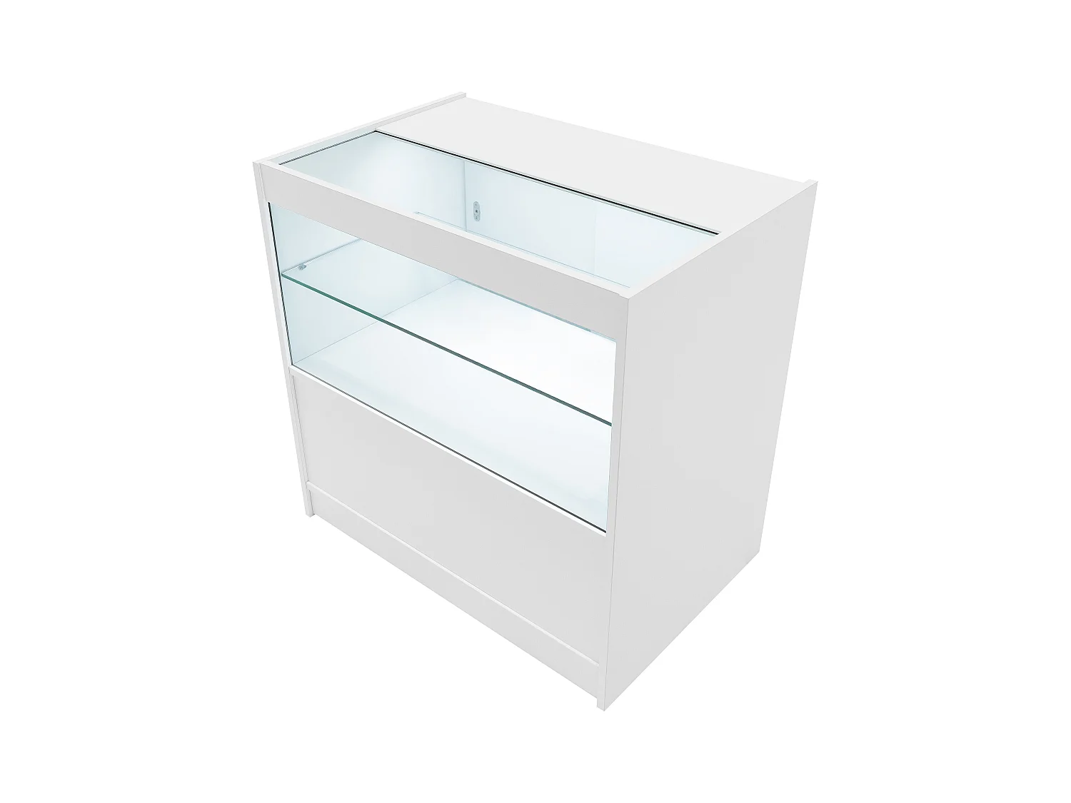 Set Mostradores Comerciales con Luz LED "HARMONIA" LM60 + B900 + C900 – Blanco