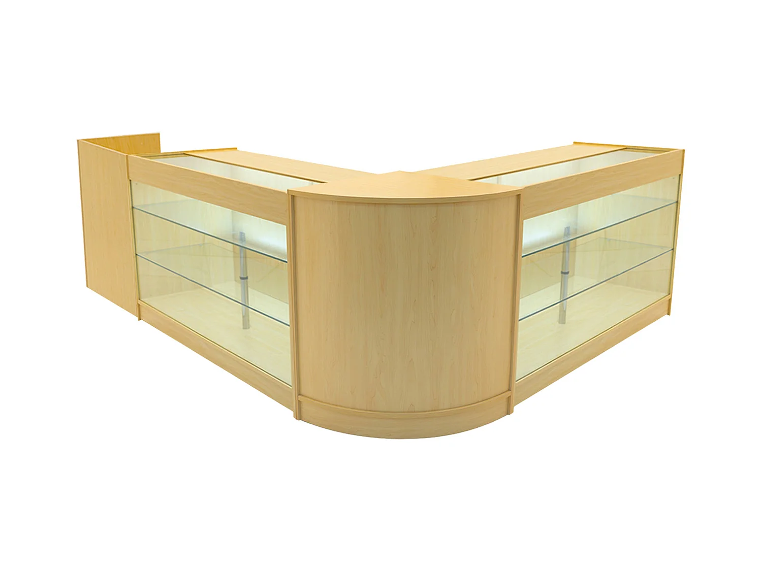 Aries LED Winkel Toonbank Set CM60, TB60 & 2 x K1500 - Esdoorn