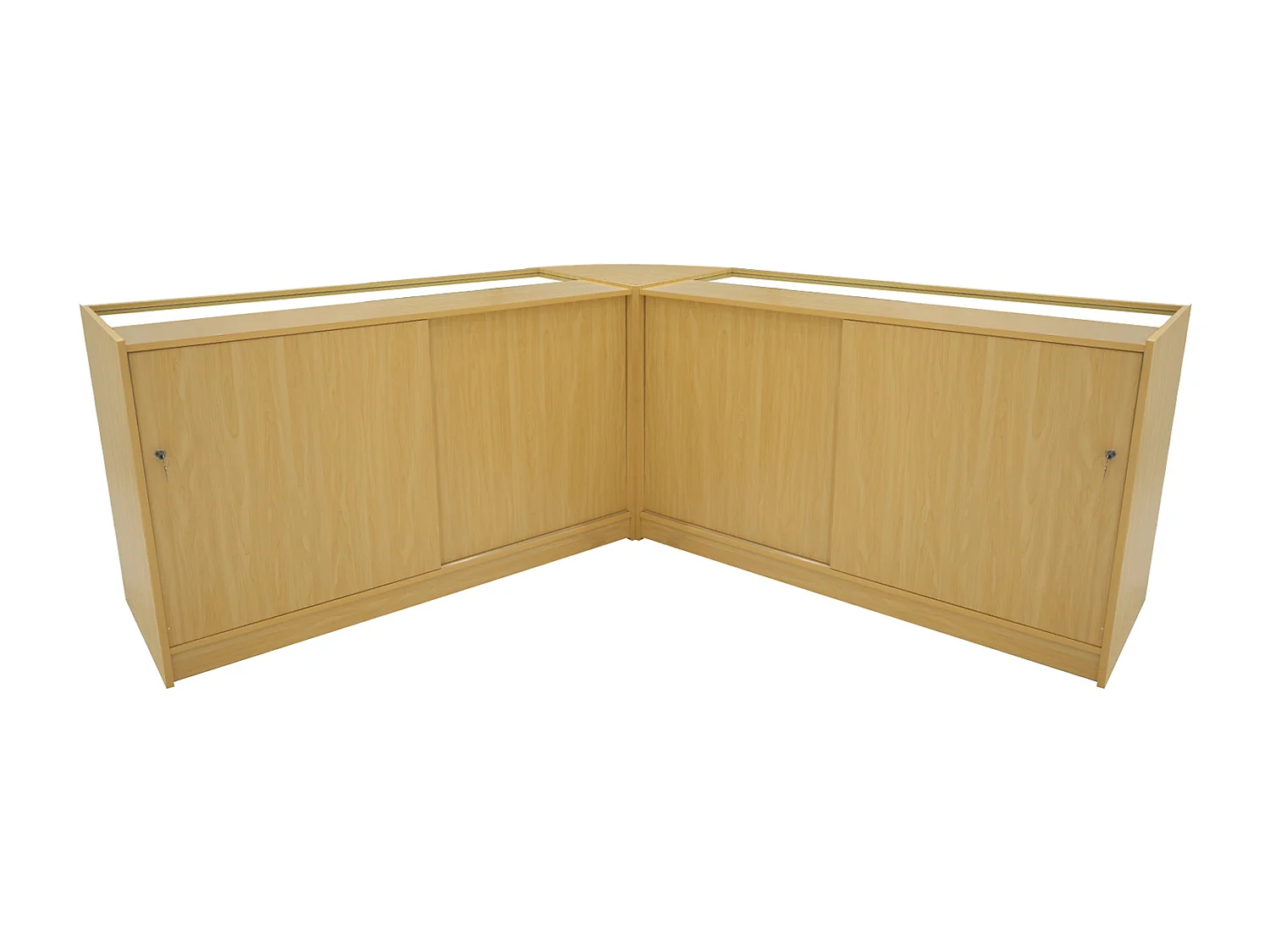 Conjunto de BalcÃµes Comerciais com Luz LED  "CALLIOPE" LM60 + K1500 + C1500 â€“ cor Maple