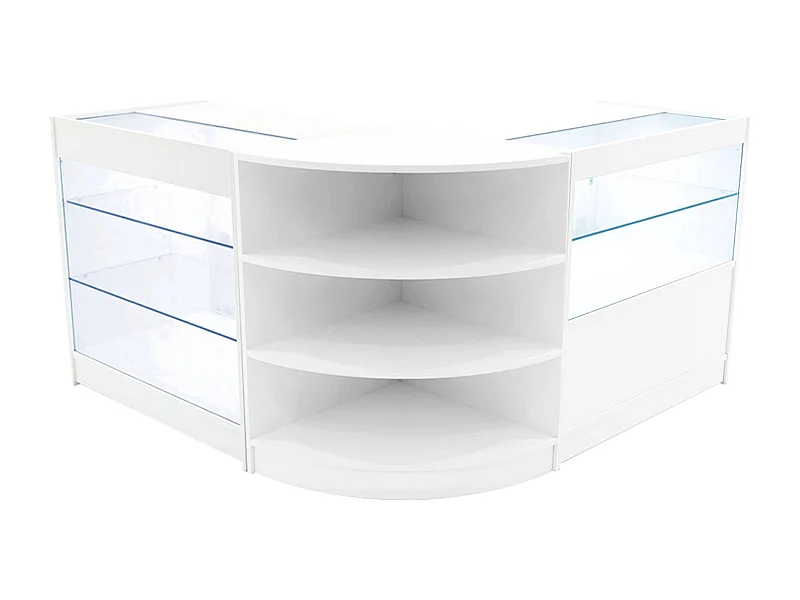 Set Mostradores Comerciales con Luz LED "CALLIOPE"  LM60 + K900 + C900 – Blanco