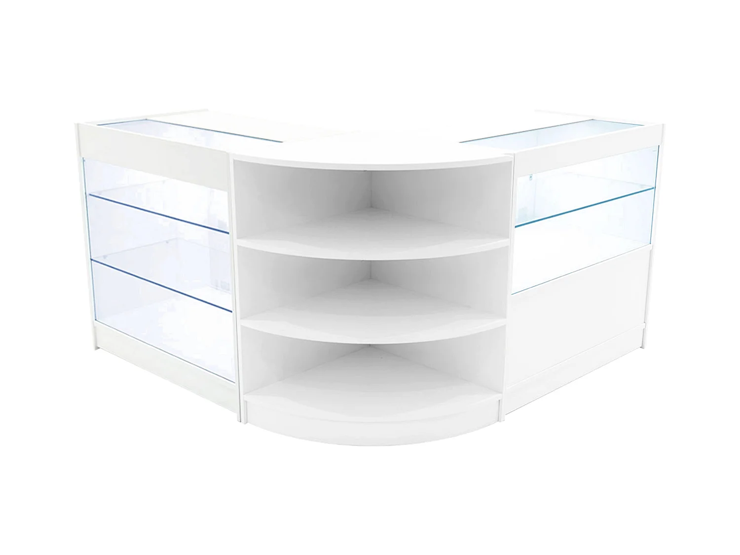 Set Mostradores Comerciales con Luz LED "CALLIOPE"  LM60 + K900 + C900 – Blanco