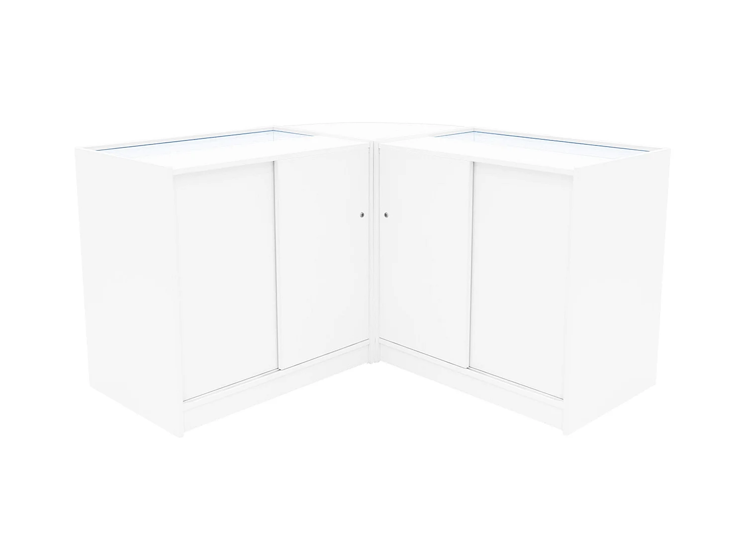 Set Mostradores Comerciales con Luz LED "CALLIOPE"  LM60 + K900 + C900 – Blanco