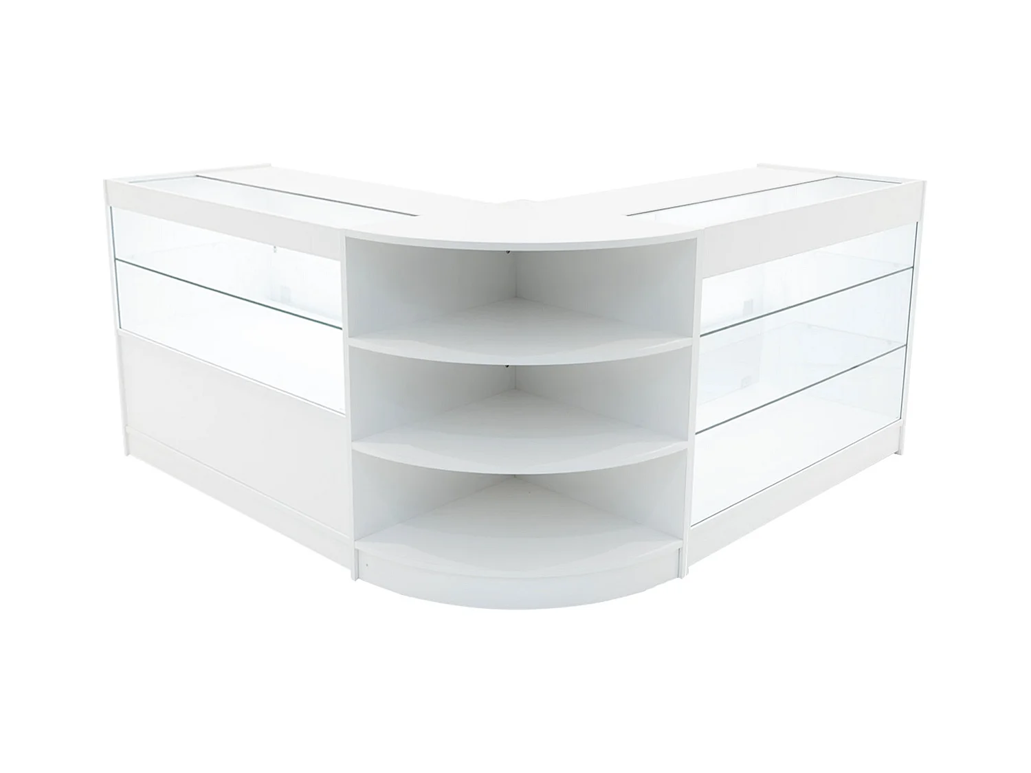 Set Mostradores Comerciales con Luz LED "CALLIOPE"  LM60 + K1200 + C1200 – Blanco