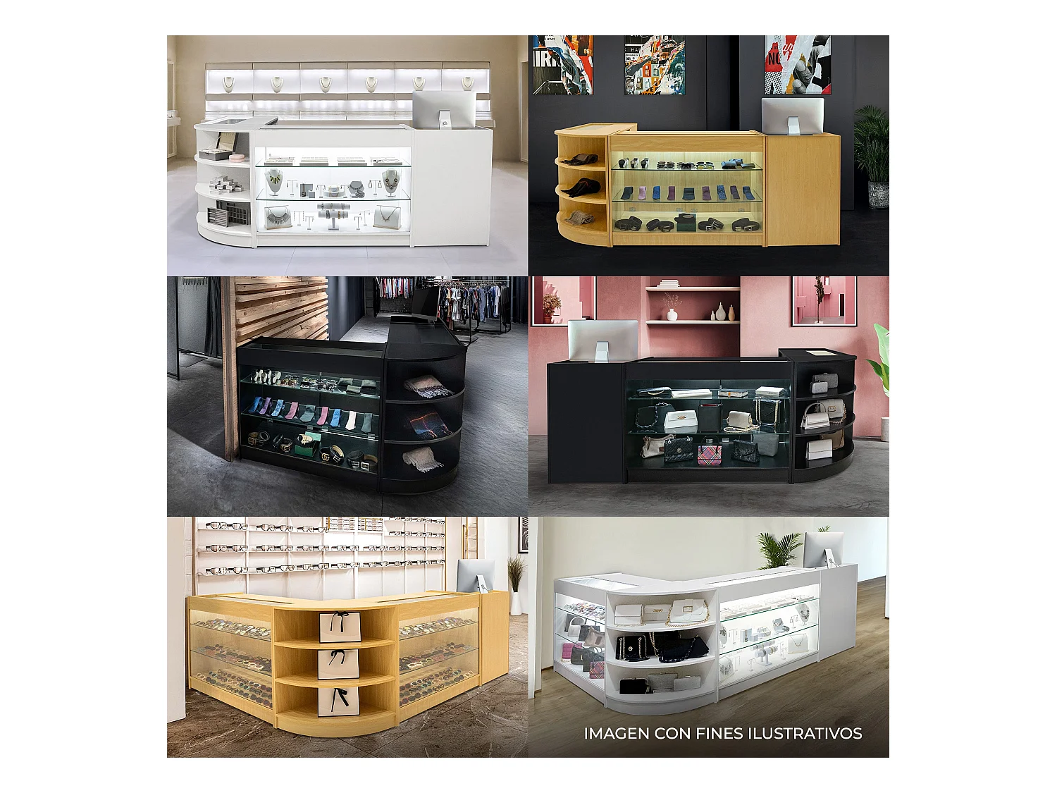 Zestaw oświetlenia sklepowego Aries LED CM60, TB60 i 2 x K900 – biały