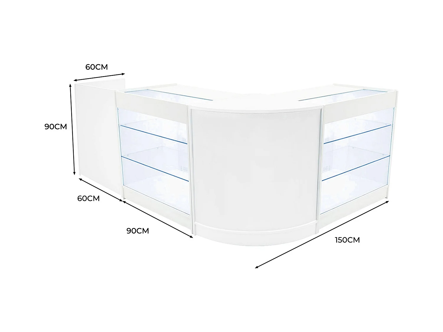 Zestaw oświetlenia sklepowego Aries LED CM60, TB60 i 2 x K900 – biały