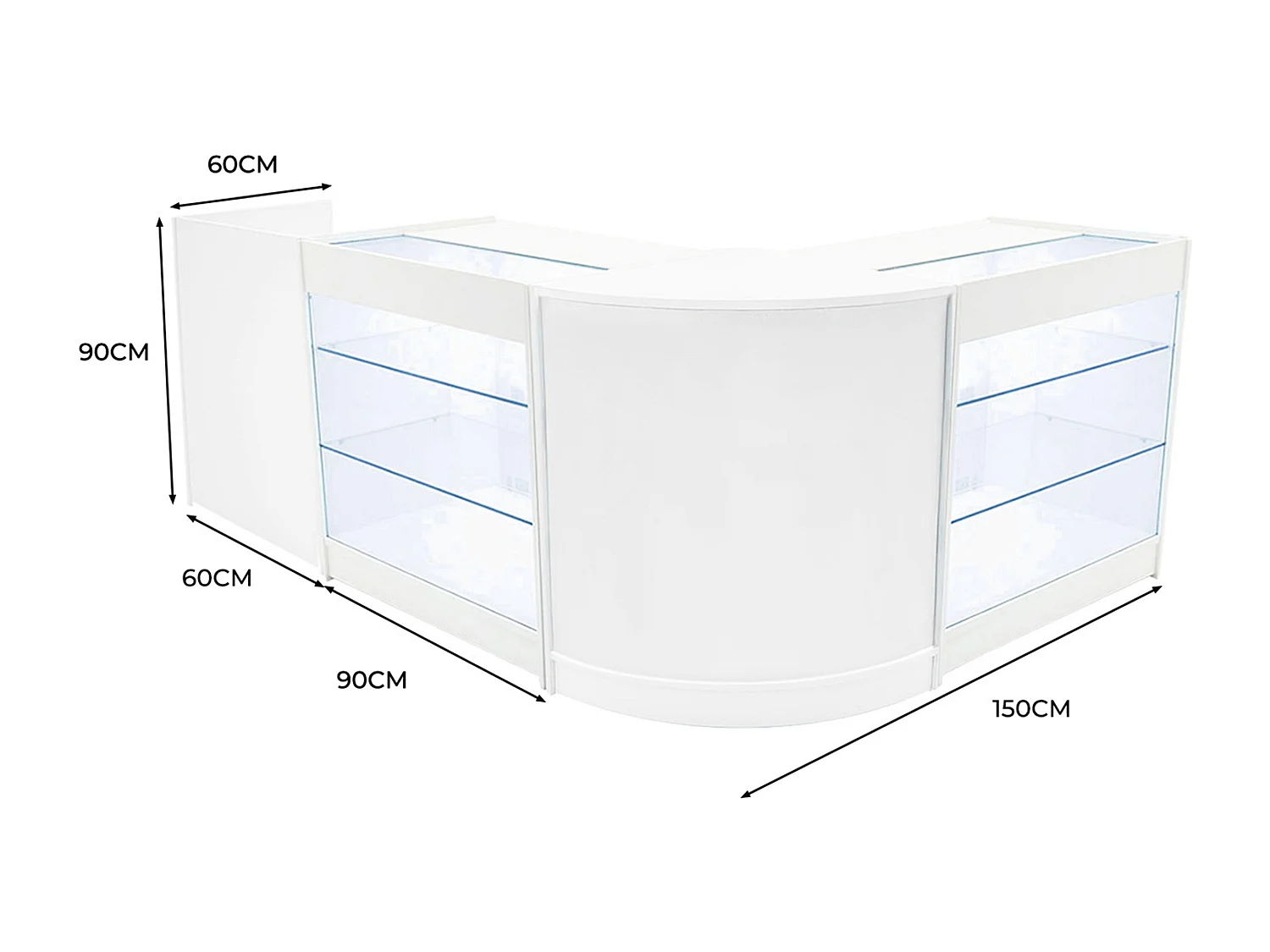 Zestaw oświetlenia sklepowego Aries LED CM60, TB60 i 2 x K900 – biały