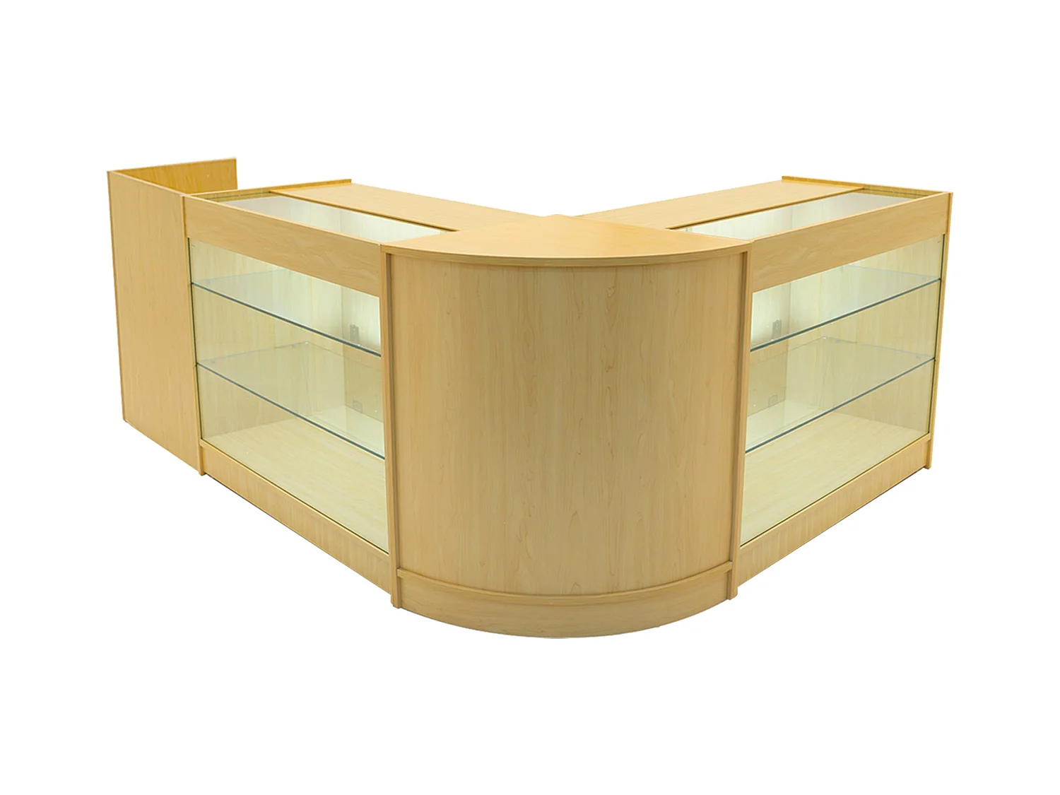 Aries LED Winkel Toonbank Set CM60, TB60 & 2 x K1200 - Esdoorn