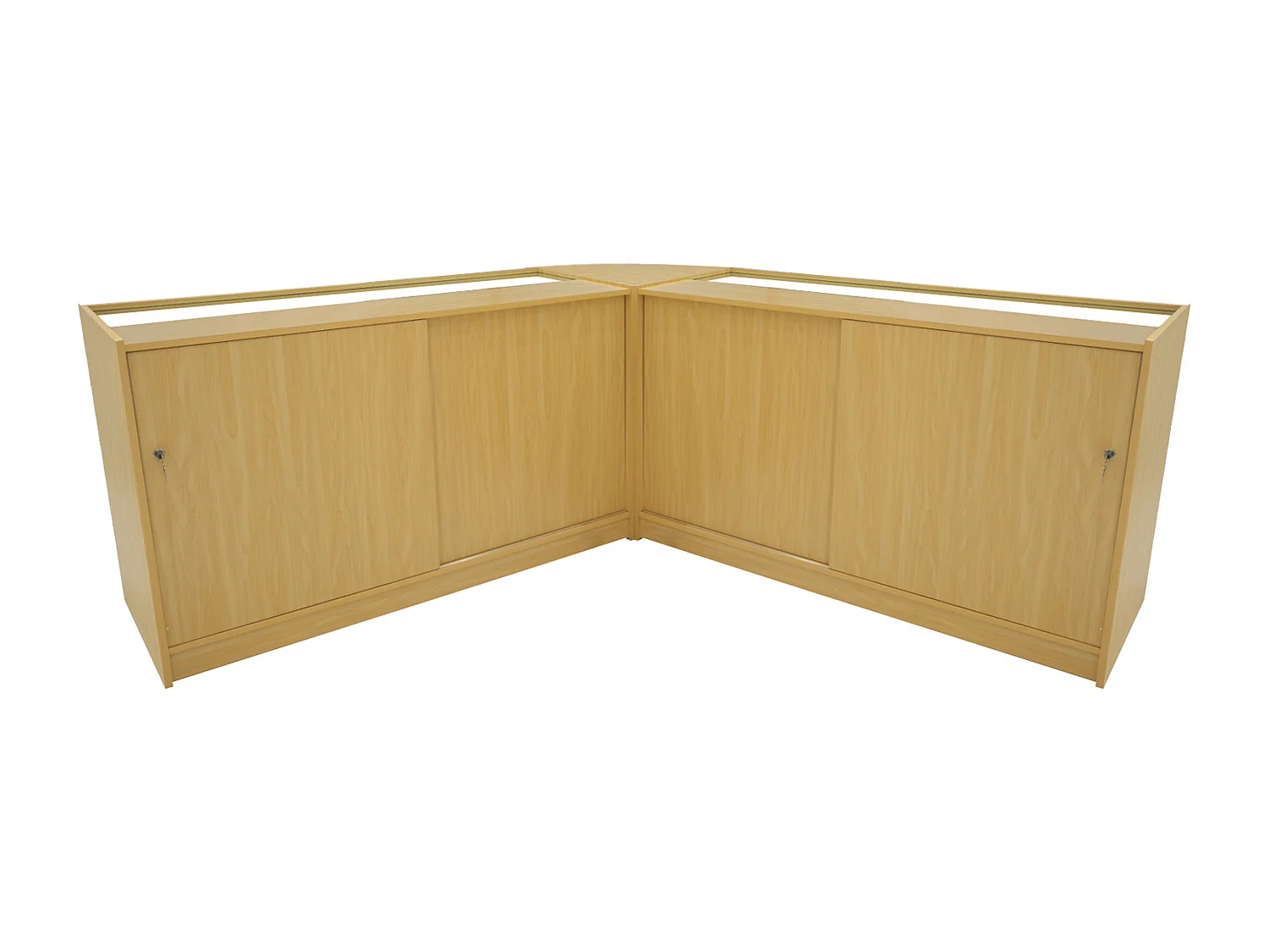 Conjunto de BalcÃµes Comerciais com Luz LED  "DEMETER" LM60 + K1500 + B1500 â€“ cor Maple