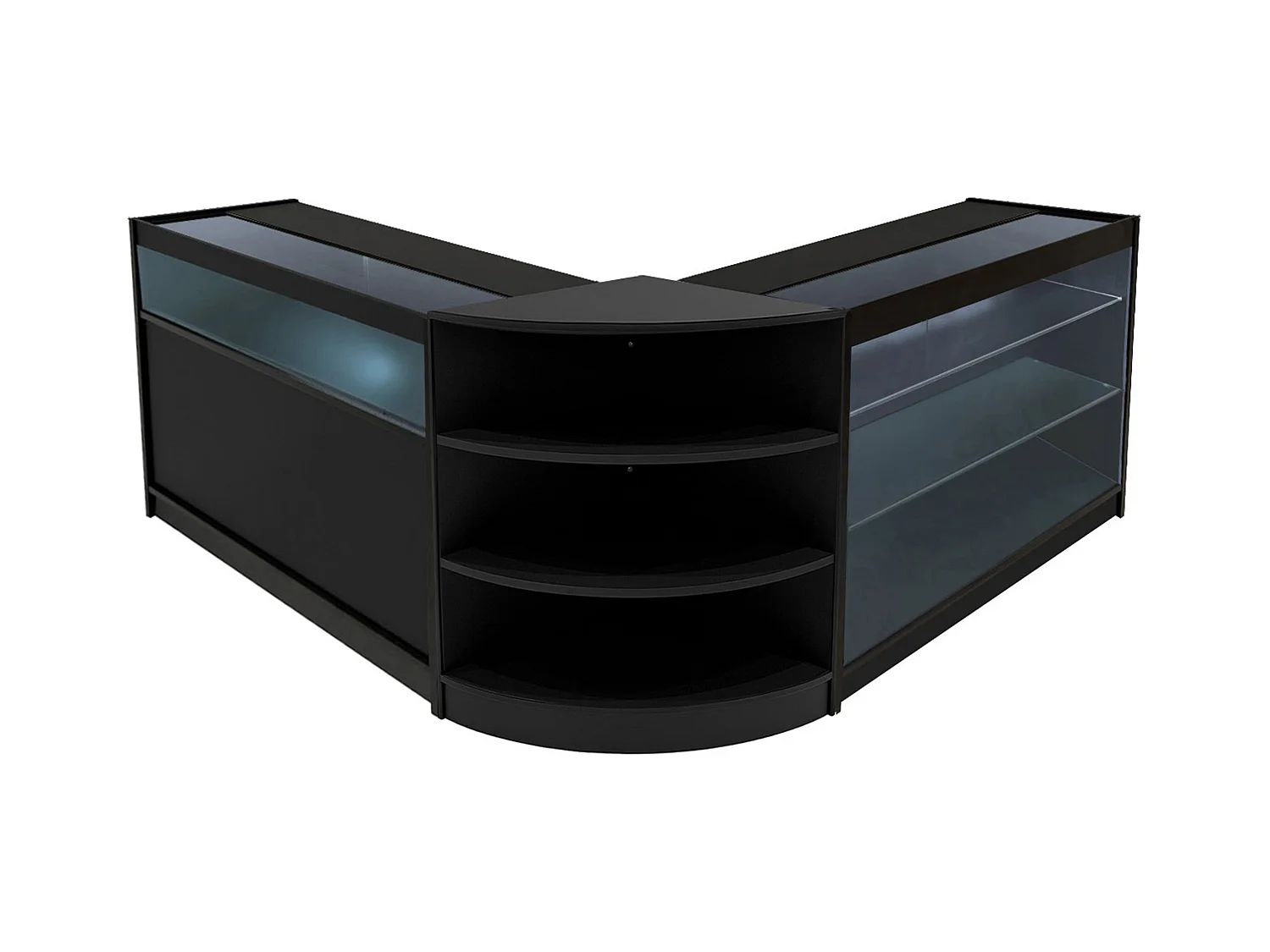 Zestaw oświetlenia sklepowego LED Calliope K1200, C1200 i LM60 – czarny