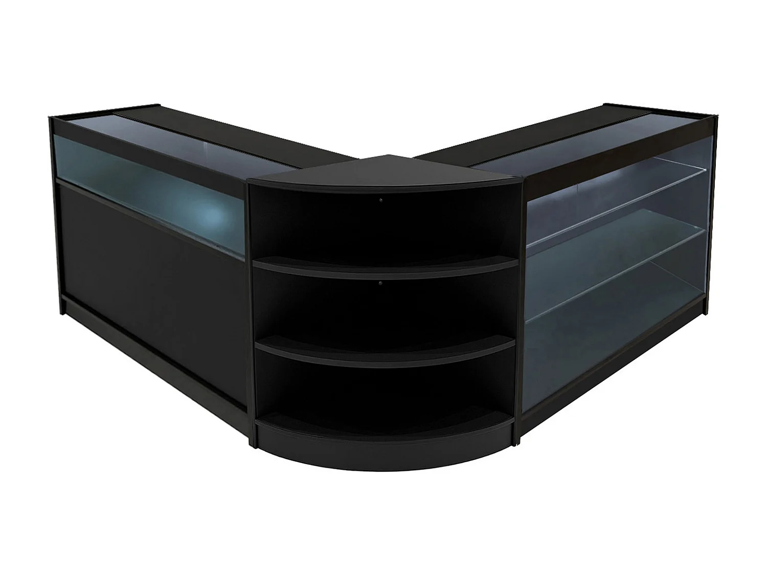 Comptoirs de Vente à LED Ensemble Calliope - Noir LM60, K1200, C1200