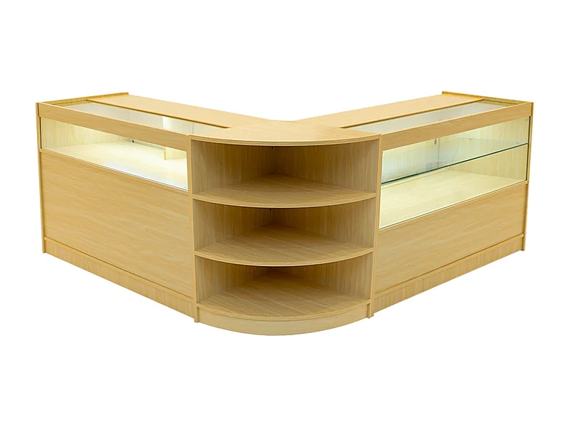 Harmonia LED Winkel Toonbank Set B1200, C1200 & LM60 - Esdoorn