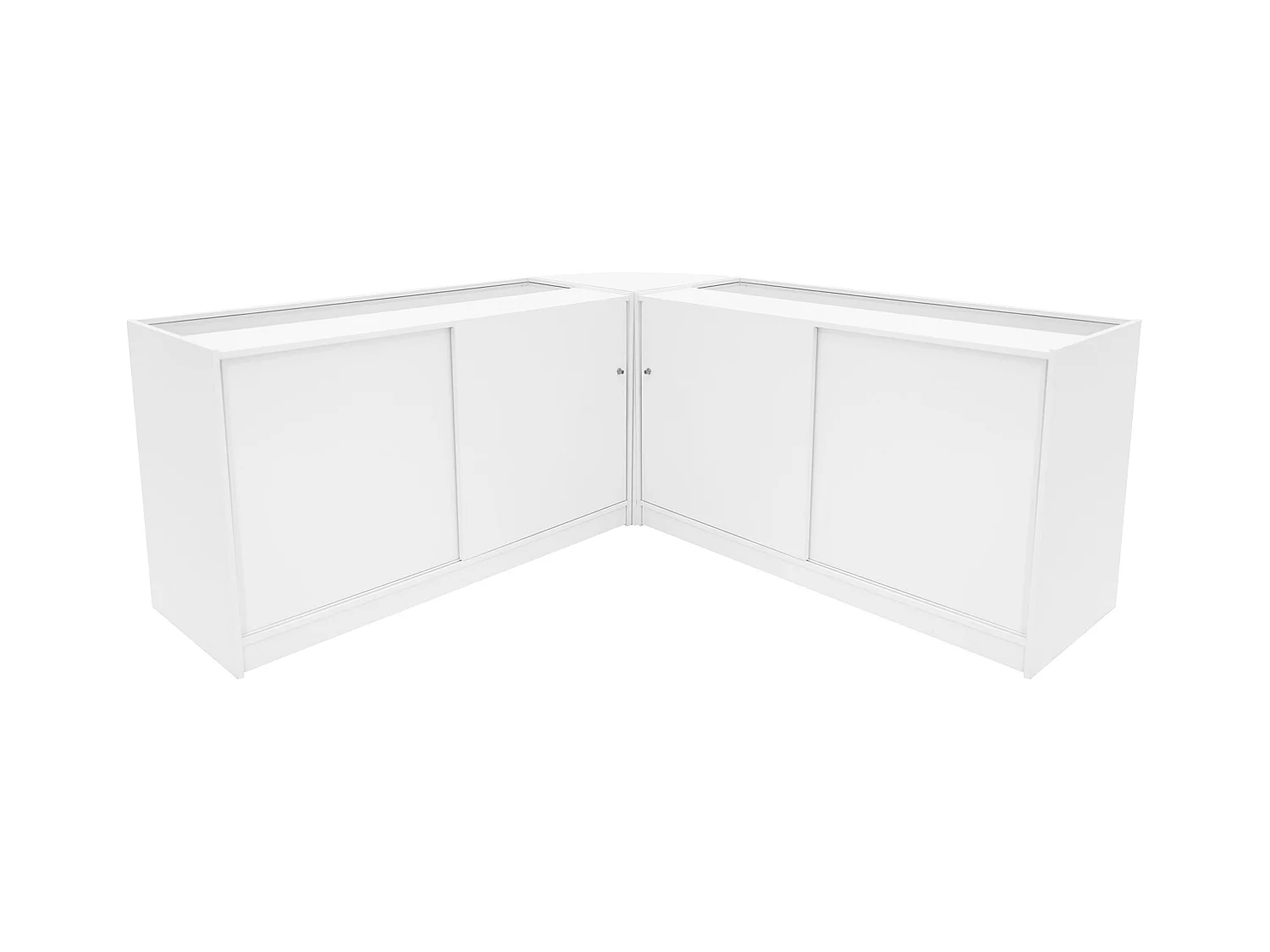 Demeter LED Winkel Toonbank Set K1500, B1500 & LM60 - Wit