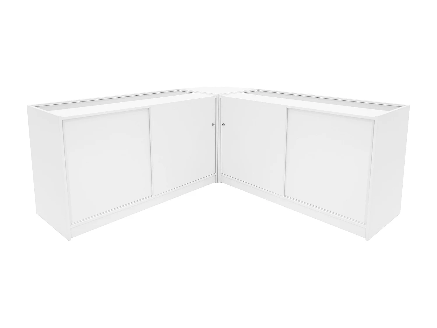Demeter LED Winkel Toonbank Set K1500, B1500 & LM60 - Wit