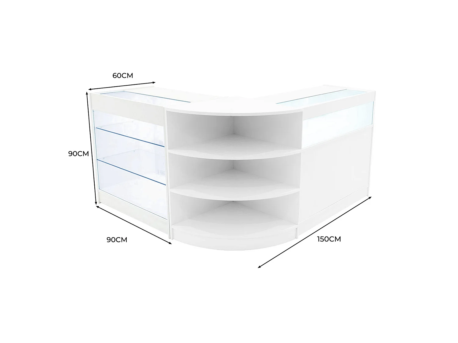 Sada LED pultov Demeter pre predajne K900, B900 a LM60 - biela