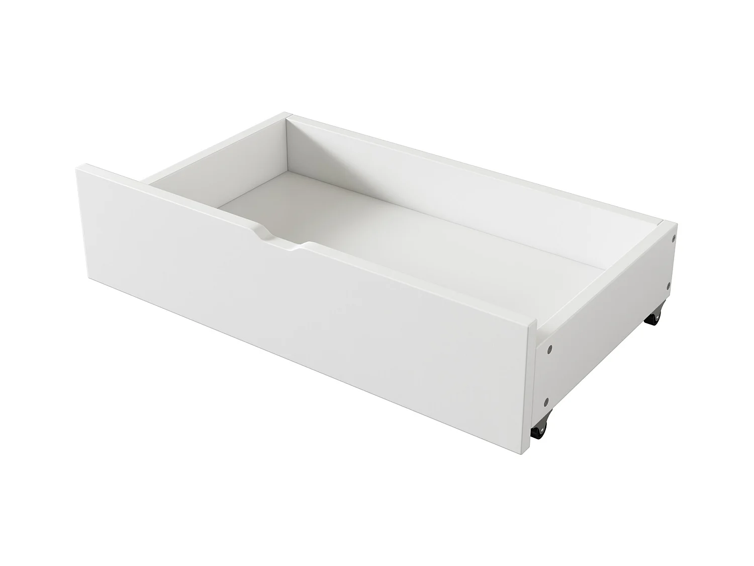 Lit coffre 140x200 cm avec sommier - tête de lit capitonnée - similicuir - noir (sans matelas)