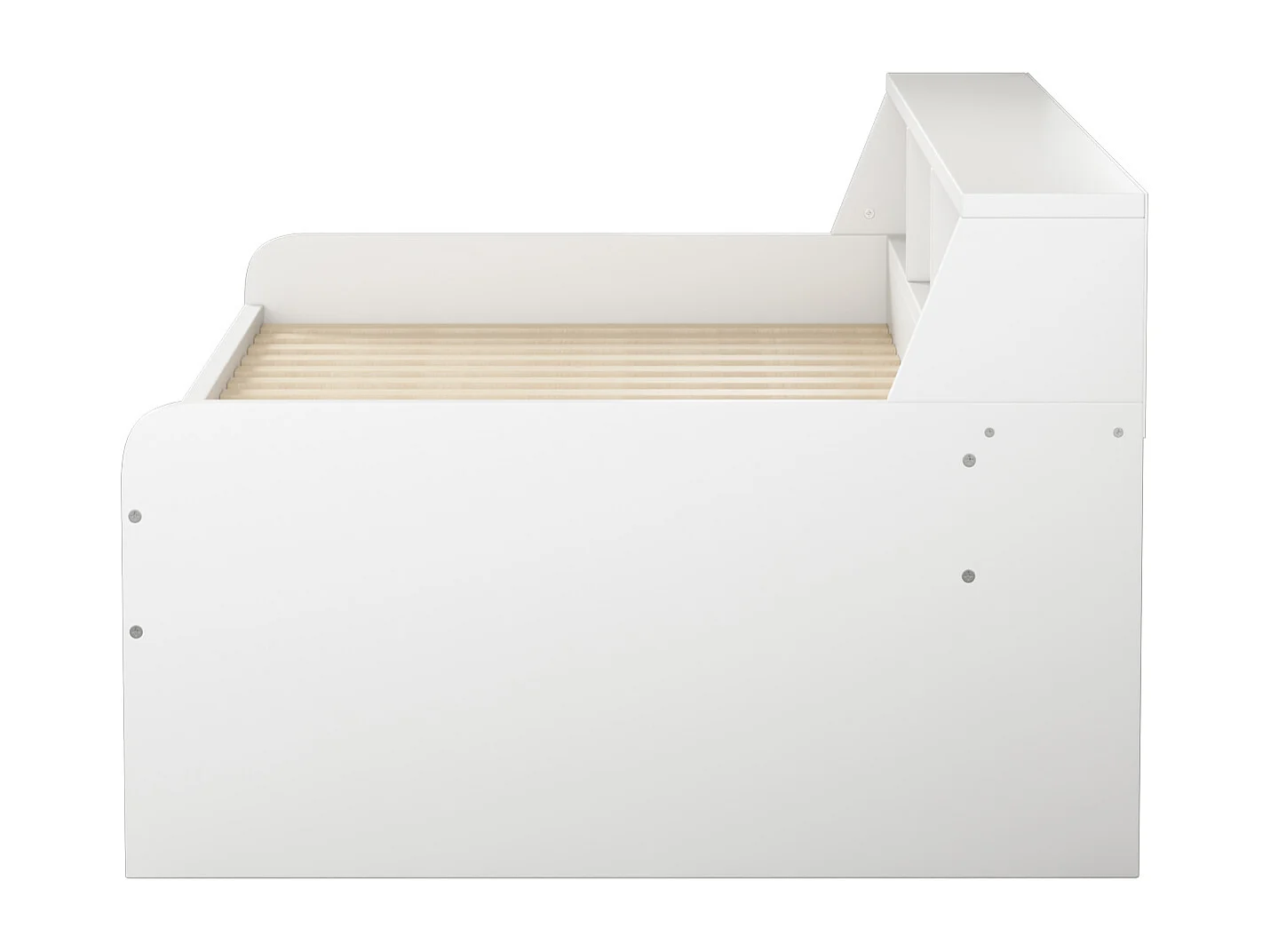 Lit coffre 140x200 cm avec sommier - tête de lit capitonnée - similicuir - noir (sans matelas)