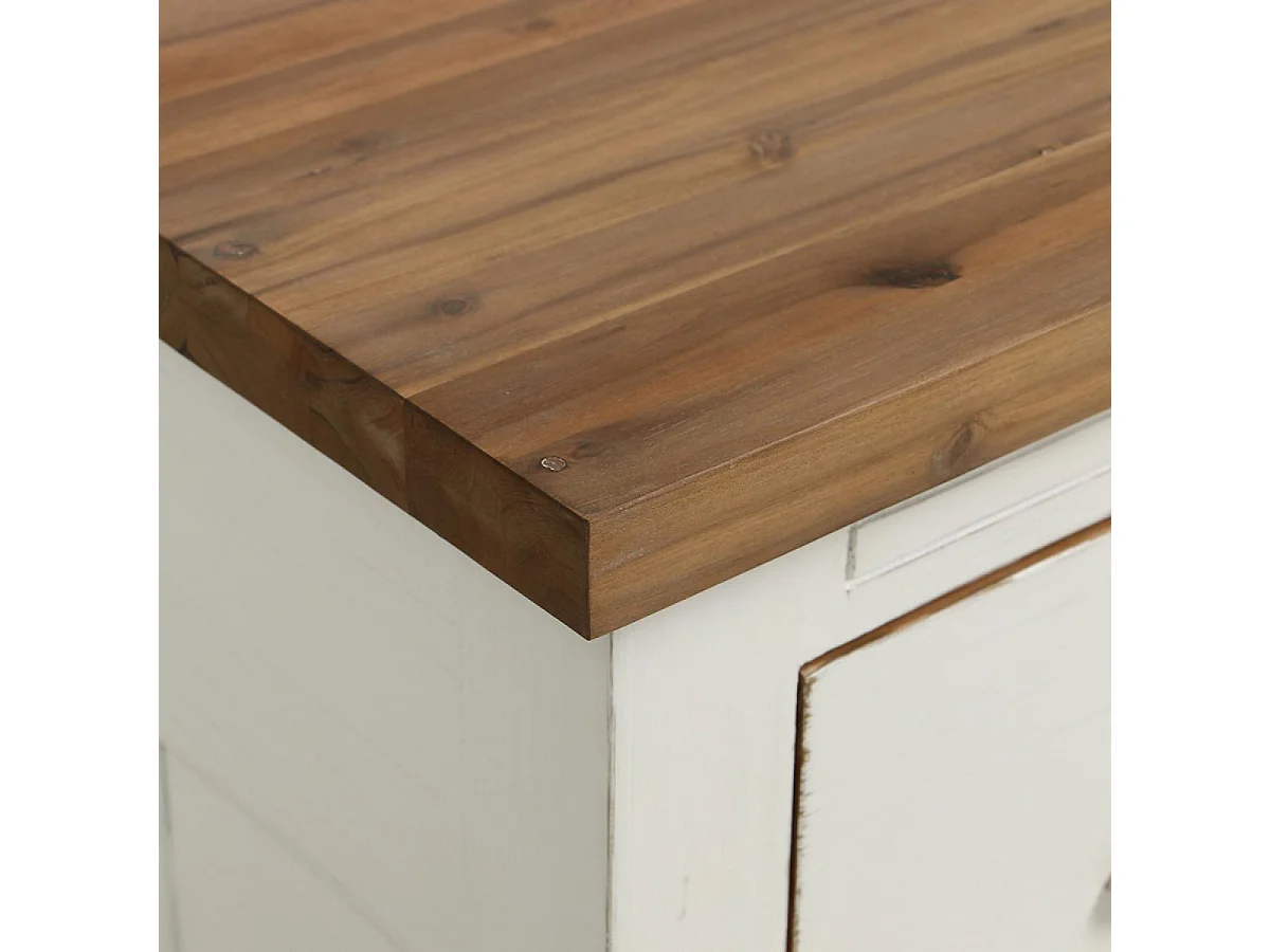 Casserolier Bois Blanc - Brocante Interior's