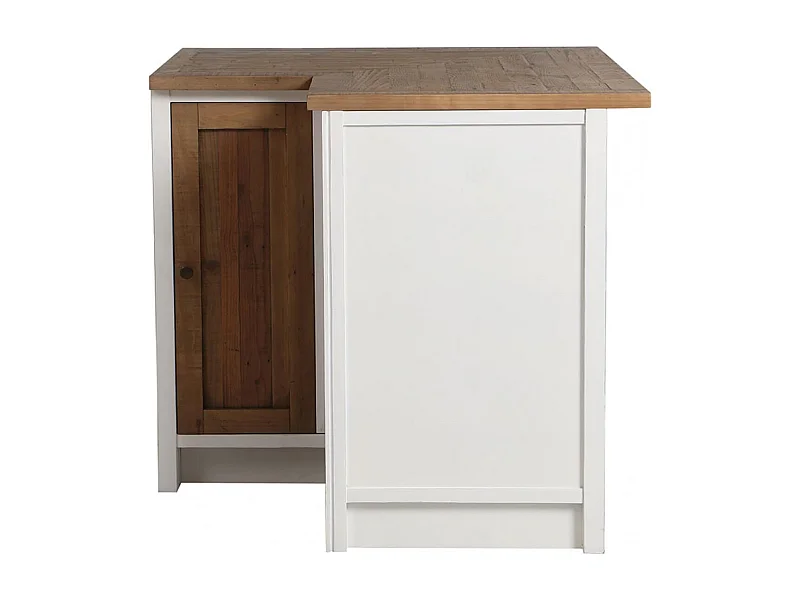 Meuble de cuisine bas d'angle Bois Blanc - Rivages Interior's