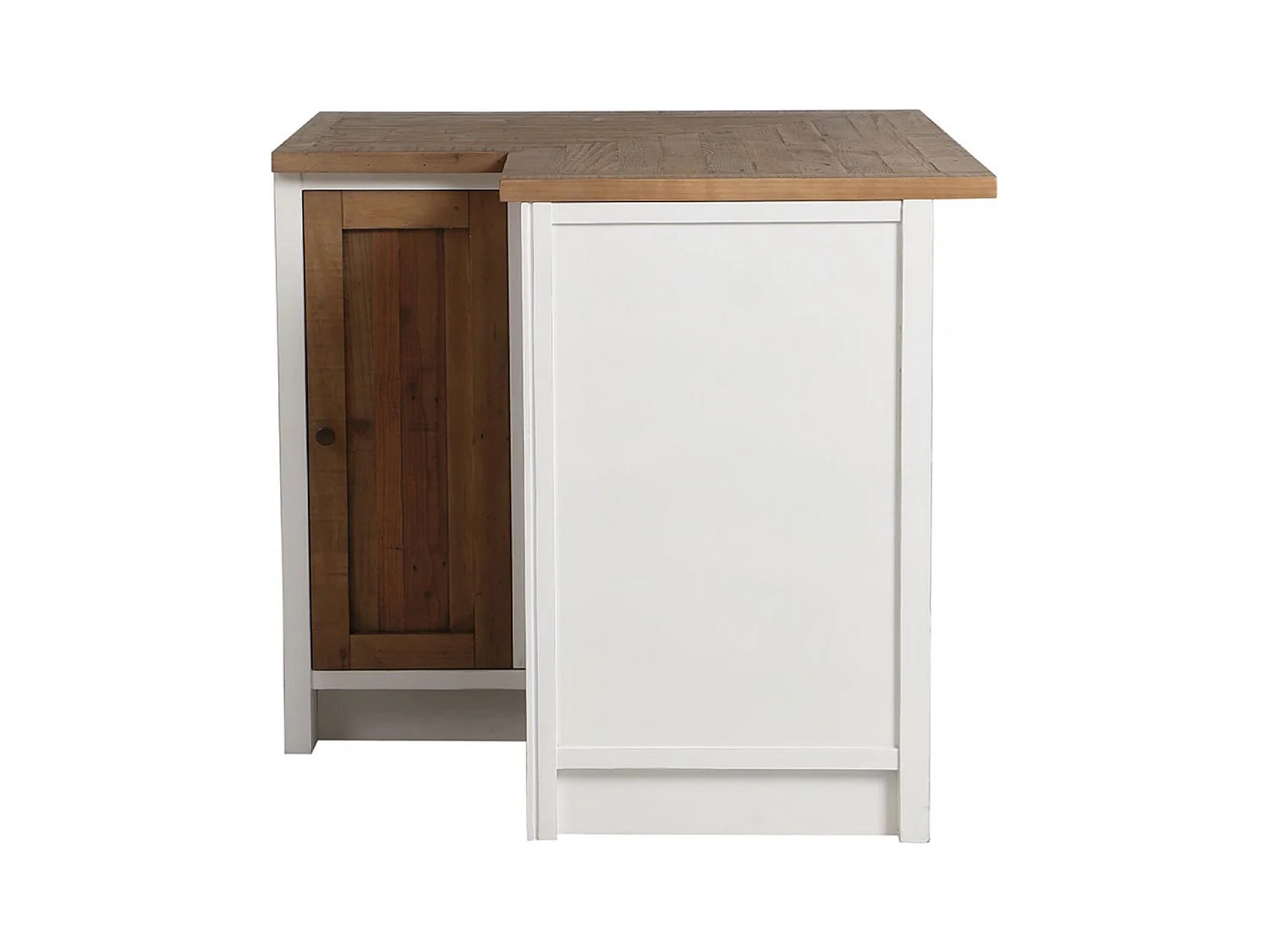 Meuble de cuisine bas d'angle Bois Blanc - Rivages Interior's